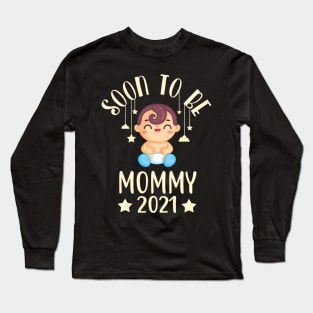 Baby Birth Mom 2021 Pregnancy Announcement Gifts Long Sleeve T-Shirt